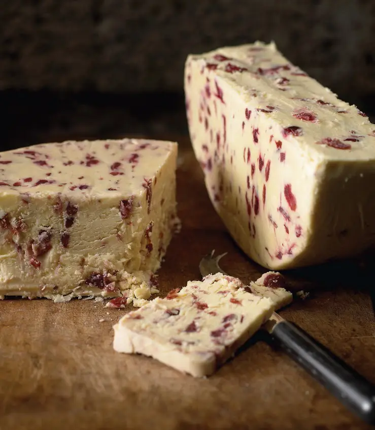 Wensleydale, a cheese from North Yorkshire, United Kingdom