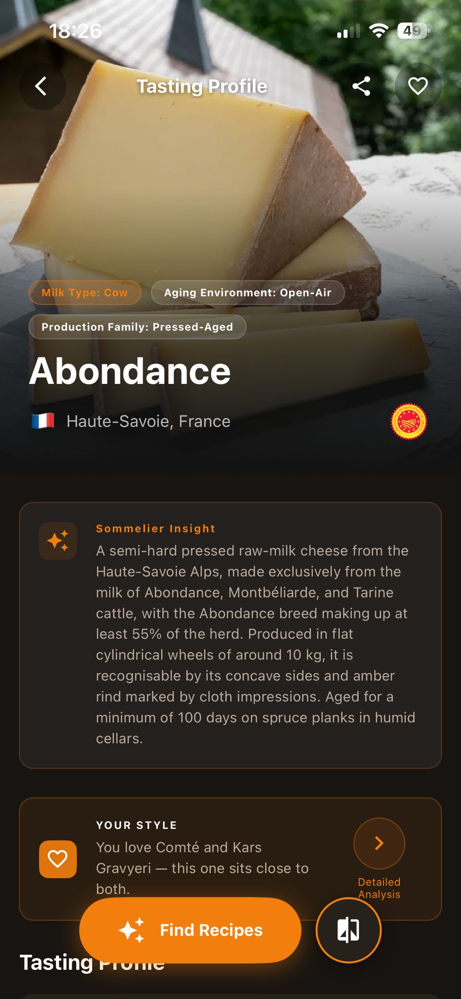 Cheesepedia English app screen 3