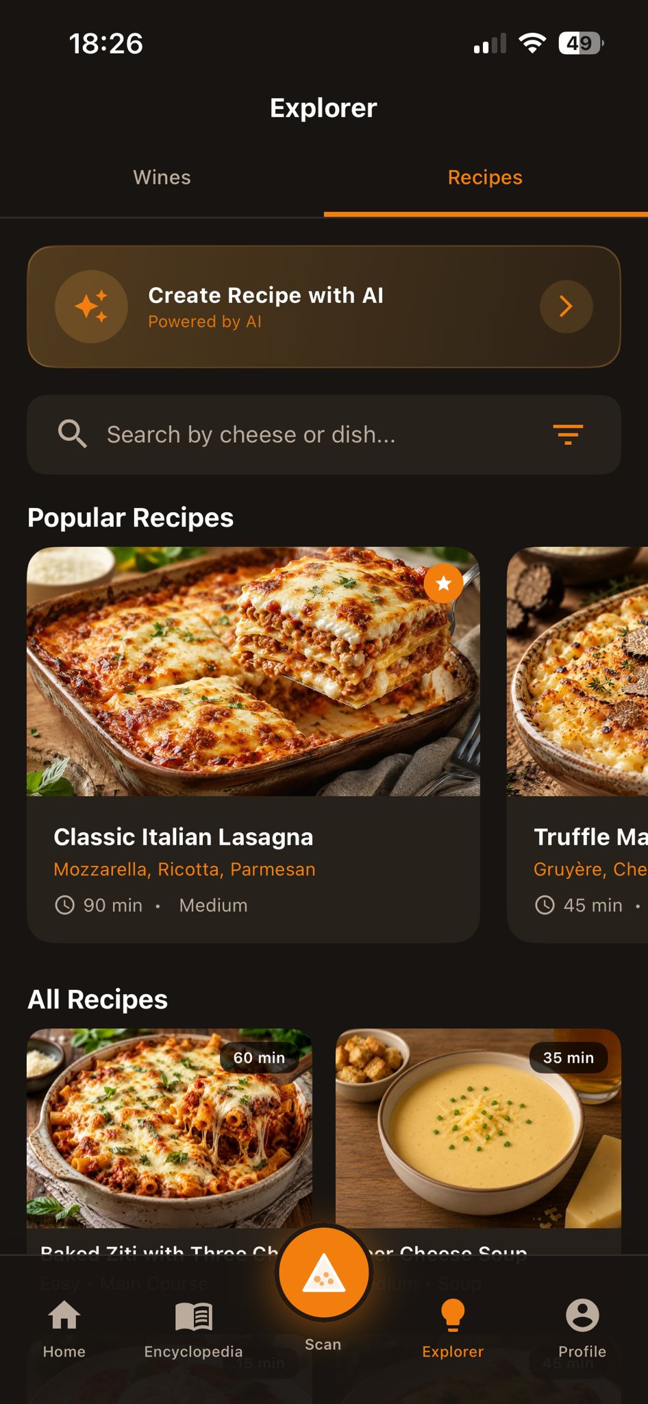 Cheesepedia English app screen 5