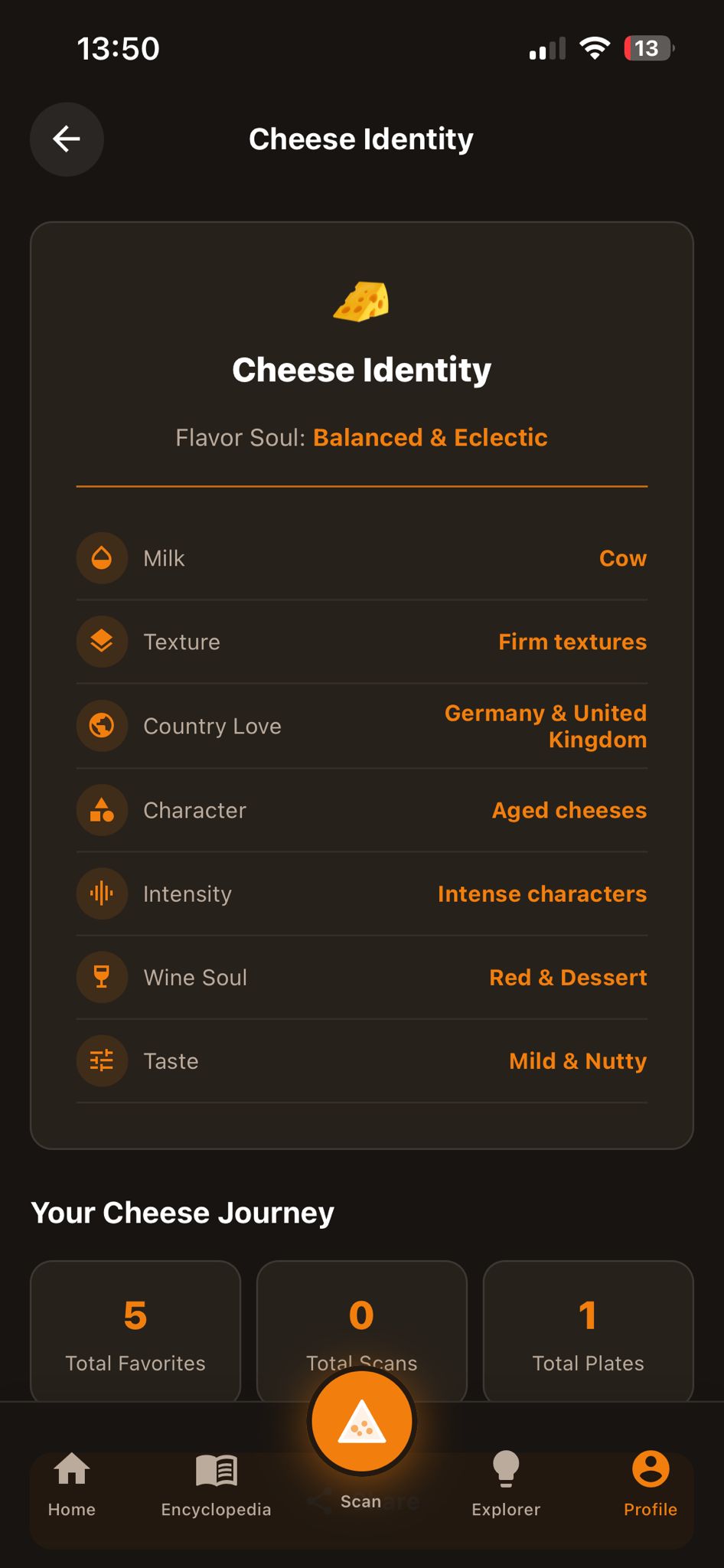 Cheesepedia English app screen 9
